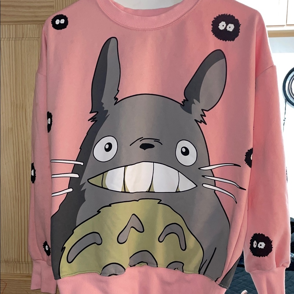 Pink Totoro Graphic Sweater